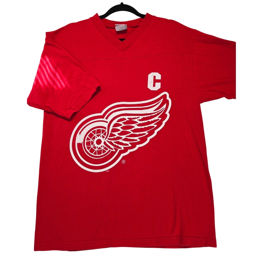 Vintage Detroit Red Wings Steve Yzerman 19 Shirt Mens Large Red Sport Attack NHL